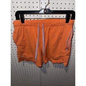 Fabletics The One Short Men’s S Orange Purple Trim 5" Athletic Workout